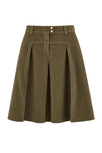 Trendyol Curve Mink Woven Plus Size Skirt
