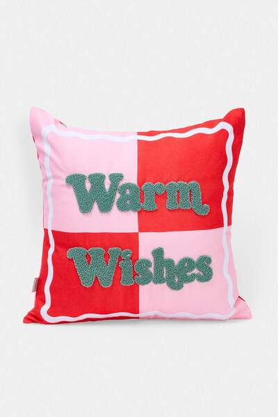 TRENDYOLMİLLA HOME New Year Concept Punch Detailed Throw Pillow Cover 43X43Cm...