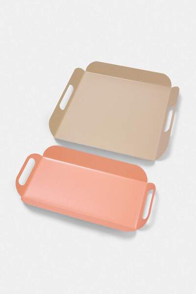 TRENDYOLMİLLA HOME Set of 2 Metal Trays Tphaw27Tps00010
