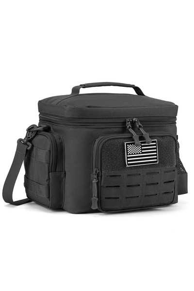 Choice Black Tactical Thermal Cooler Bag Outdoor Heavy Duty Lunch Box Work Le...