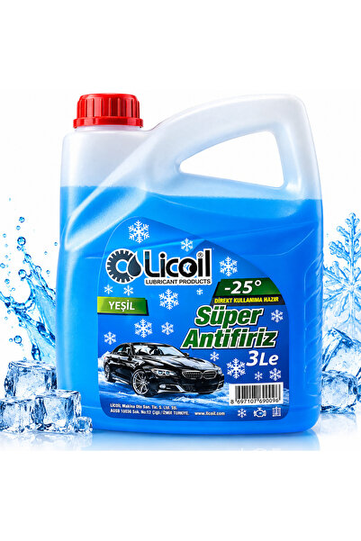 LİCOİL Antifriz Mavi Antifriz 3kg (-25 Derece)kullanıma Hazır