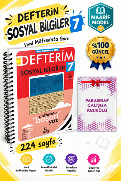 Arı Yayıncılık 7. Sınıf Sosyal Bilgiler Defterim Maarif Model