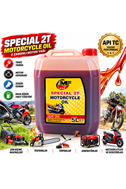 LUBCO 2t Yağ Kırmızı T 2 Zamanlı Motor Yağı Benzinli Testere Ve Tırpan Yağı 5...