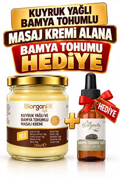 BiorganixLife Biorganix Life Kuyruk Yağlı & Bamya Tohumlu Masaj Kremi 210 ML ...