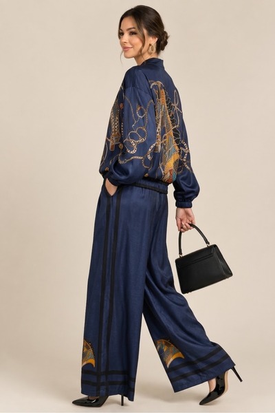 Park Moda Italian Satin Suit Jacket and Trousers