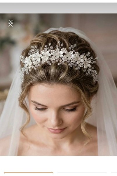 ASİMEL TASARIM Bridal Tiara Hair Accessory Wedding Henna Nikah Engagement