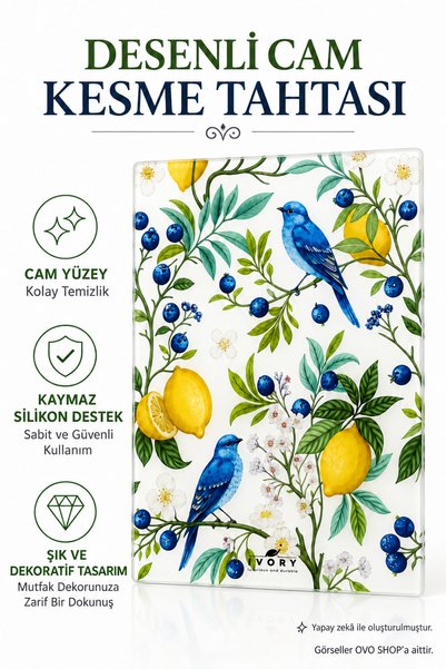 OVO SHOP Glass Cutting Board 25*35 Mixed Pattern