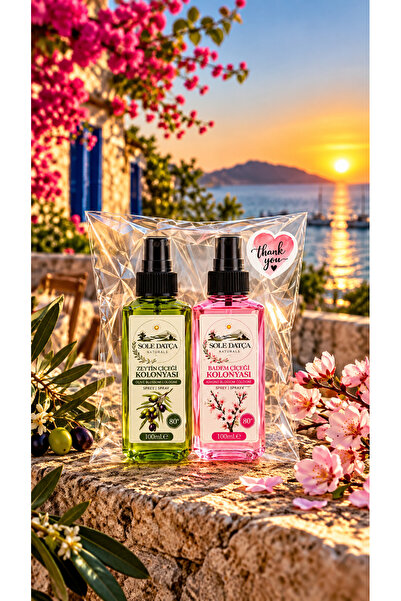 Zeytin Çiçeği & Badem Çiçeği Kolonyası 2’li Hediye Seti – 2x100 ml