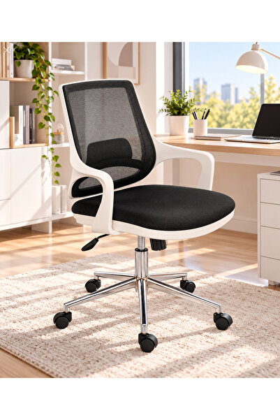 QBC ofis büro conc. Porto krom Metal Ayaklı Çalışma Sandalyesi Ofis Sekreter ...