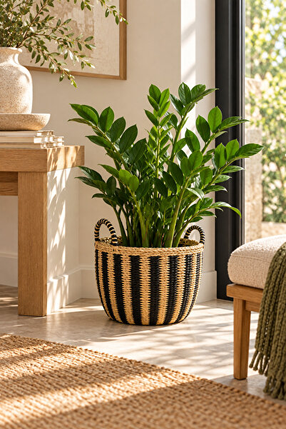 KaiHome Hasır Çok Amaçlı Sepet/saksılık/düzenleyici L 35x27