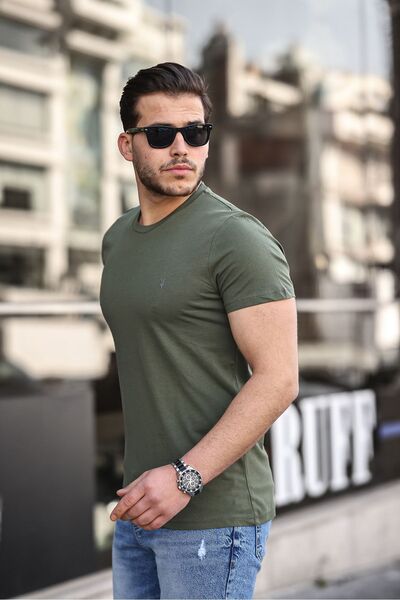 COMBİNE MİCHAİL Men's 100% Cotton Breathable Crew Neck Standard Fit Regular F...