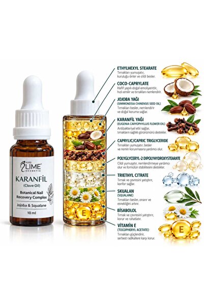 KARANFİL Tırnak Bakım Yağı 10 ml | Skualan ve Jojoba Yağı