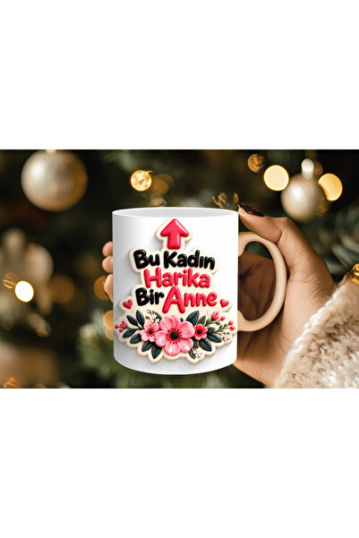 Genel Markalar Da&te Baskı Bu Kadın Harika Bir Anne Hediye Beyaz Kupa Bardak