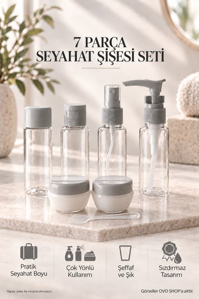 OVO SHOP Travel Set 7-Piece Gray 40ml with Bag