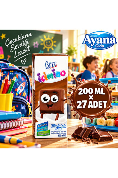 İÇİMİNO ÇİKOLATALI SÜT 200 ML X 27 ADET