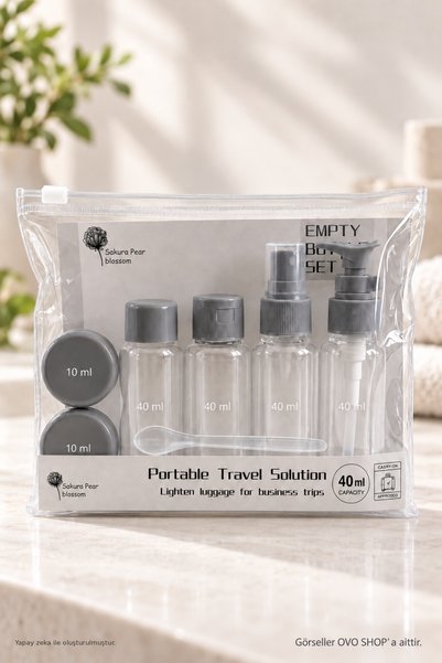 OVO SHOP Travel Set 7-Piece Gray 40ml with Bag