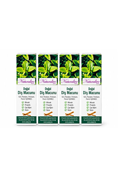 naturalive Doğal Florosüz Diş Macunu (4 Adet)