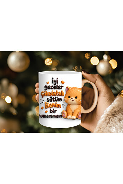 Genel Markalar Ikra Medya - Kedi - Benim Bir Numaramsın Motto Kupa Bardak- Ma...