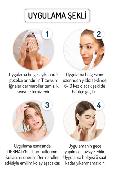 Zgts Dermaroller - 0.75 mm Ölçü - 192 Titanyum İğneli - Saç Sakal Yüz ve Cilt Bakım Derma Roller