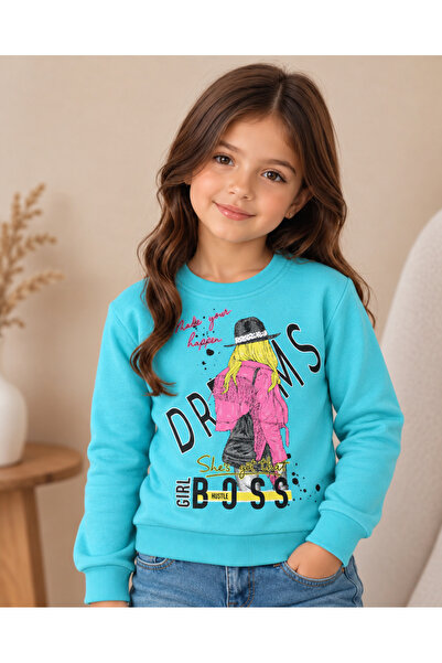 Kamika Good Quality 2 Rope Charted Girl's Sweatshirt
