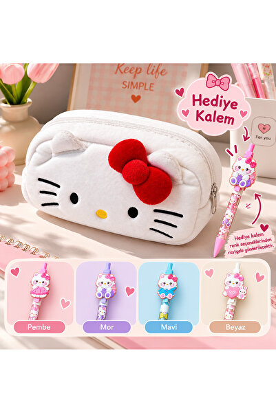 BABUN Sevimli Kahve Hello Kitty Kalemlik Kız Çocuk Kalemliği Hello Kitty Kale...