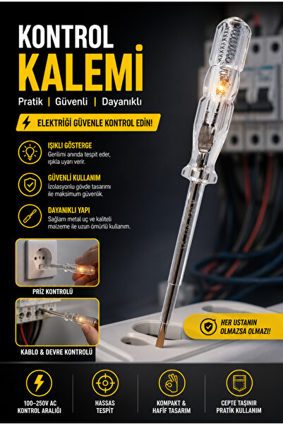 online shopping dsg store Profesyonel Elektrikçi Kontrol Kalemi Düz Tornavida