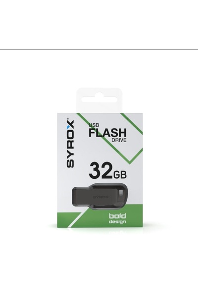 Syrox BL32 32GB USB 2.0 Metal Flash Bellek - 25 MB/s Okuma - 15 MB/s Yazma Hızı