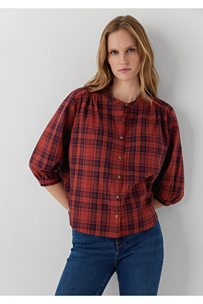 Mavi Kareli Gömlek Oversize / Geniş Kesim 1211597-91770