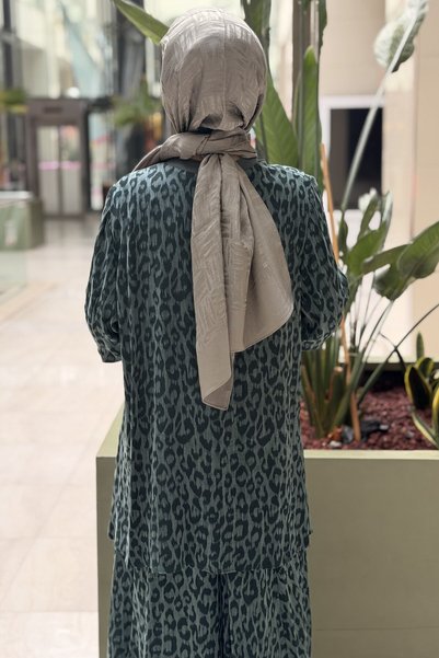 Nurcan Çetin Leoper Patterned Tunic Skirt Set