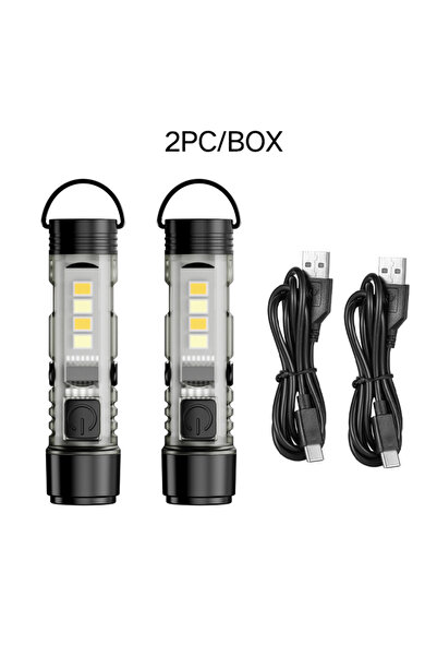 choice2 2pcs LED Outdoor Strong Light Small Flashlight Mini Portable Keychain...