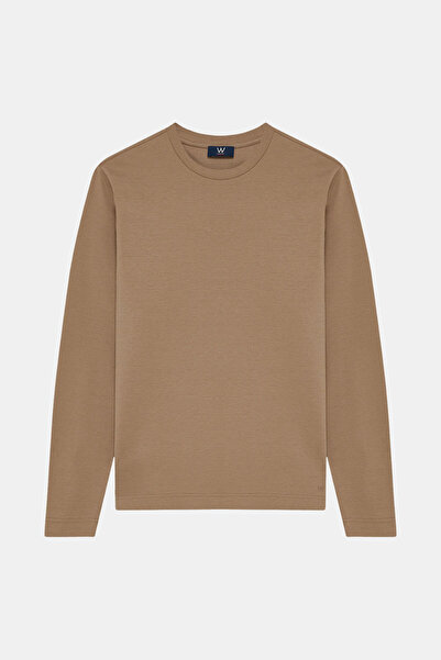 W Collection CAMEL BİSİKLET YAKA UZUN KOLLU SWEATSHİRT