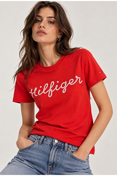 Tommy Hilfiger Cotton Regular Fit Reg Rope Puff Print T-Shirt