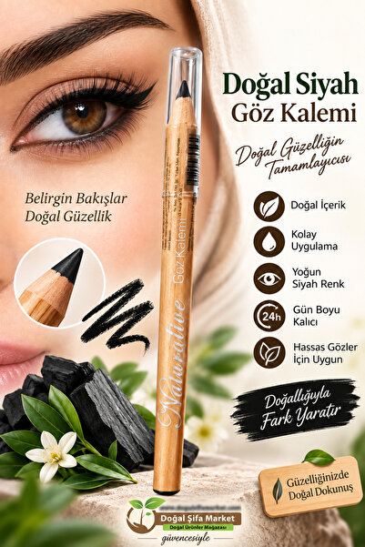 naturalive Doğal Göz Kalemi (TAM DOĞAL İÇERİK) - Siyah Renk 1 Adet