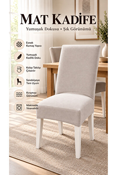 Loselya Stone Matte Velvet Ultra Soft Flexible Κάλυμμα Καρέκλας - Συμβατό με ...