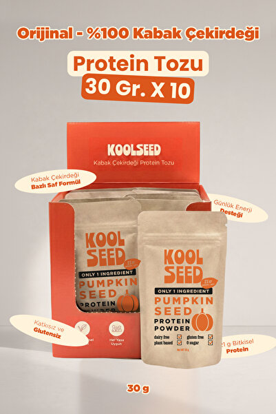Koolseed Nutrition Orijinal – %100 Kabak Çekirdeği Protein Tozu 30 Gr. X 10