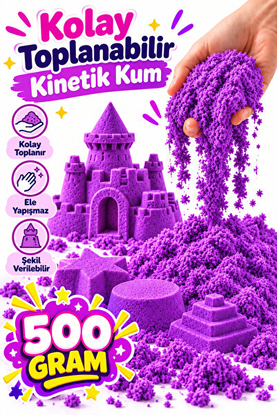 Toyuncakçı Mor Kinetik Kum Oyun Kumu 500 Gram