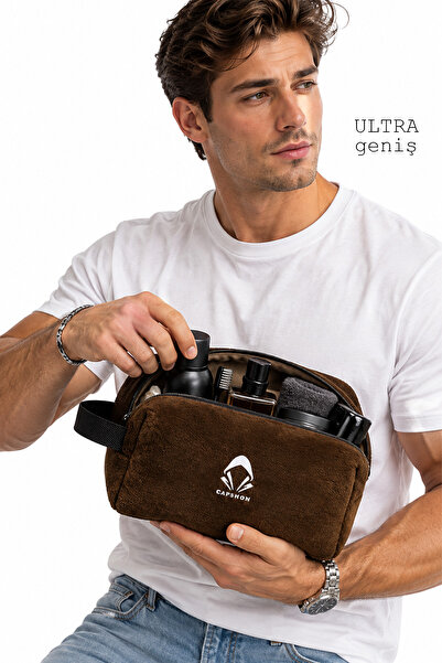 Capshon Unisex Seyehat - El Çantası Kadın Erkek Premium Kumaş Organizer