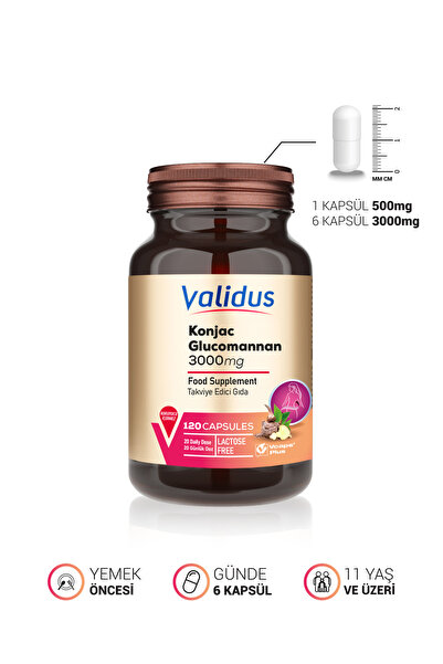 Validus Glucomannan 3000 Mg 120 Capsules