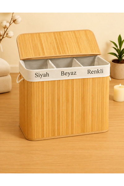 Nordhaus Üçlü Dikdörtgen Saklama Sepeti Çamaşır Sepeti