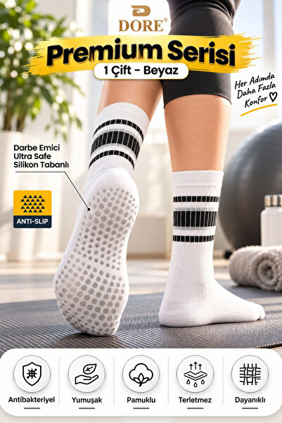 Dore Original Women's 1 Pair of Soft Non-Slip Silicone Sole Cotton Socks for ...