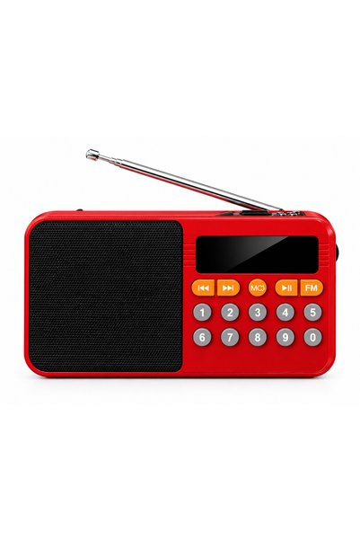 Apricot AP-R2 Kırmız 3 Watt USB/TF/AUX/BT Taşınabilir Nostalji Bluetooth Radyo