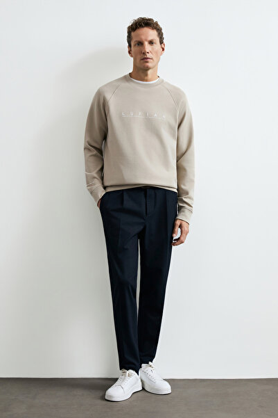 Lufian Cooper Erkek Sweatshirt Bej