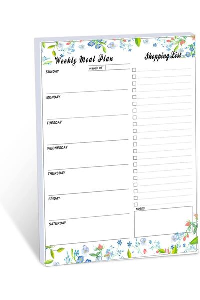 Arabest Weekly Meal Planner and Grocery List Magnet Pad for Fridge,52 Undated...