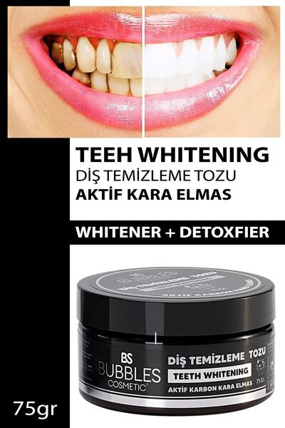 bs bubbles cosmetic 75gr Diş Beyazlatma Tozu Aktif Karbon Lansman Fiyatı