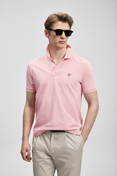 Lufian Laon Smart Erkek Polo Tişört Pembe