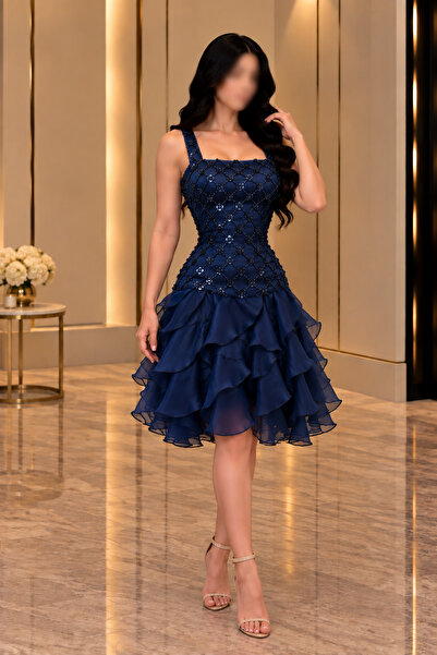 GORI FASHION فستان سهرة جزار كحلي فاخر