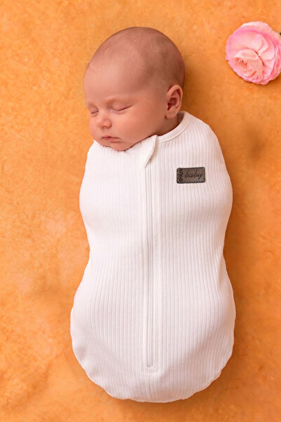 Rocha Baby Baby Swaddle Sleeping Bag 100% Cotton Ribbed with Zipper