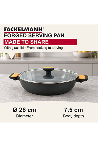FACKELMANN Ceramic Nonstick Casserole with Lid 28cm