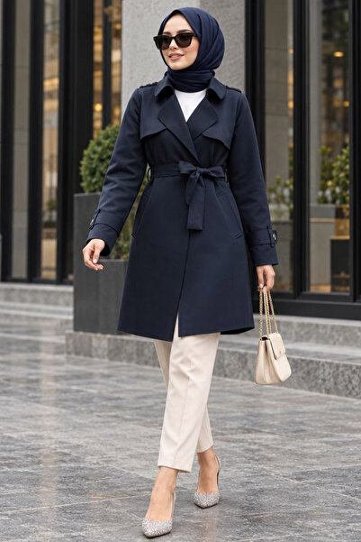 Neva Style Belted Navy Blue Hijab Cap 72131L