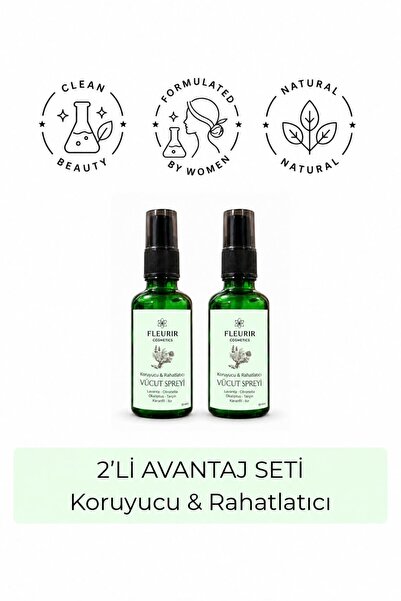 FLEURIR COSMETICS Fleurir İkili Doğal Koruyucu & Rahatlatıcı Vücut Spreyi 50 ...